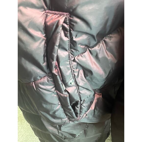 Ava & Viv Women’s Plus Size Winter Puffer Long 2-Way Zip Front Burgundy Coat 2X - Picture 11 of 16